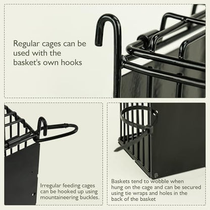 Rabbit Hay Feeder with Lid, Metal Hay Rack with Adjustable Hook - size: Square feeder