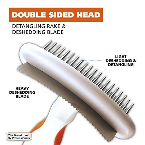 Wahl 2-in-1 Combination Double Row Pet Rake with Hair Shedding Blade - size: 1 Count (Pack of 1)