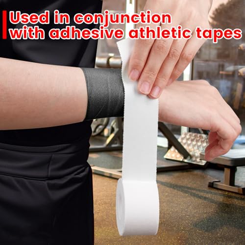 27 Pack Black Pre Wrap Tape, 2.76 Inch x 11 Yards Prewrap Athletic Tape - color: Black-27 Pack