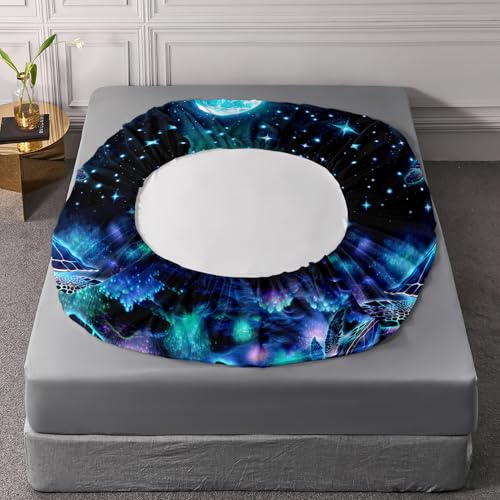 Sea Turtle Kids Bedding Full Size,1 Fitted Sheet+2 Pillowcases. - color: Blue-a, size: Full