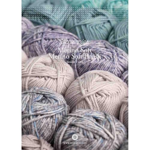 Scheepjes Merino Soft Brush Color Card, 1 Piece, Yarn Shade Reference - color: Merino Soft - Brush Colour