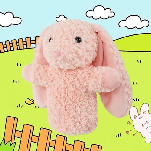 Bunny Puppet for Kids Rabbit Puppets Animal Stuffed Toy Gift for Boys Girls Washable Springtime Easter Animal Stuffed Fabric Interactive Role Play Family Fun - color: Bunny