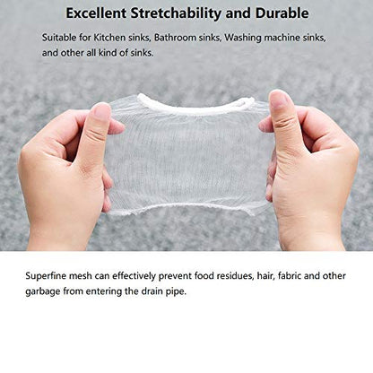 Kitchen Sink Strainer Mesh Bag- 200 PCS Disposable Sink Net Strainer Filter Bags for Sink Drain for Collecting Kitchen Food Waste Leftover Garbage