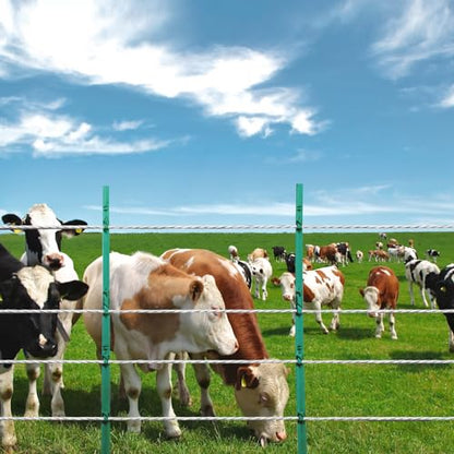 VEVOR Electric Fence Wire, 656Ft 200M Portable Polywire, 1/4" Diameter 6 Stainless Steel Strands for Reliable Conductivity and UV, Rust Resistance, Fencing Rope Line for Horse, Cattle, Livestock - size: 656Ft 200M, style: 1/4" Strands