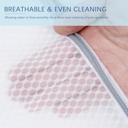 3Pcs Honeycomb Mesh Laundry Bags for Delicates, 12 x 16 inches Lingerie Bags for Washing Delicates(3 Medium)