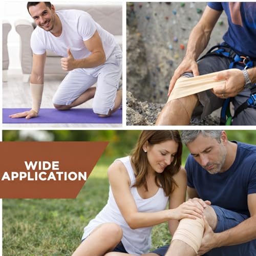 Tondiamo 8 Rolls Elastic Tape Adhesive Elastic Tape Self Adhesive Bandages Wrap Flexible Stretch Bandages Athletic Sports Skin Strips for Sports Ankle, Knee and Wrist Animal Pets (4 Inch X 5 Yard) - size: 4 Inch x 5 Yard