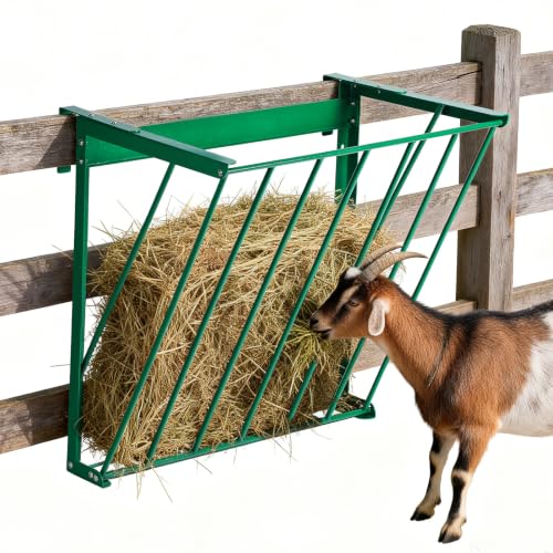 Metal Livestock Hay Feeder, Goat Hay Rack, Wall Mountable&Hangable