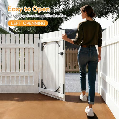 DIYHD Heavy Duty Anti-Sag Gate Kit with Left-Opening Latch for 2x4 Lumber - size: Kit + Left Open Latch