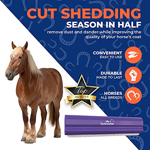 EquiGroomer 8-Inch Deshedding Brush for Dogs & Horses, Purple - color: Purple