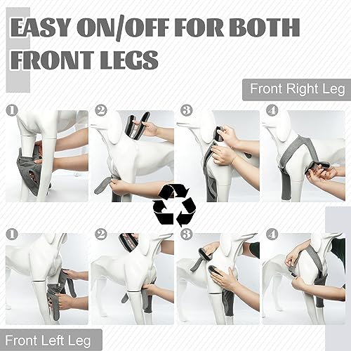 Dog Arm Sleeve for Front Leg to Stop Licking Surgical Wounds and Skin - color: Grey, size: S