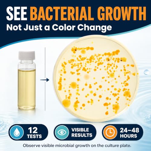 Bacteria Water Test Kit for Drinking Water, 12-Pack Well Water Testing Kit for Coliform and E. coli, At-Home Testing for Well, Tap, City and Pool Water, Includes Free Lab Analysis
