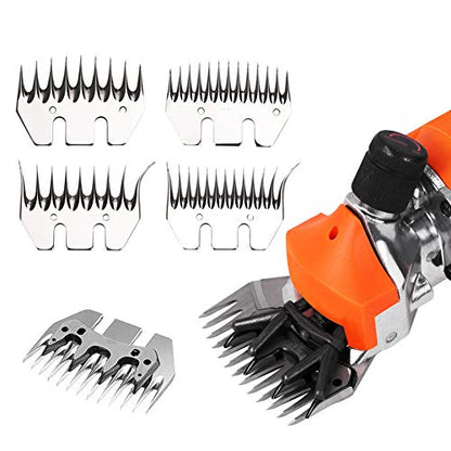ANGGREK Stainless Steel Sheep Clippers Blade High Hardness Cutting Shearing Cutter Replacement (9 Teeth Straight Blade (+ oscillating Blade)) - size: 9 teeth straight blade (+ oscillating blade)