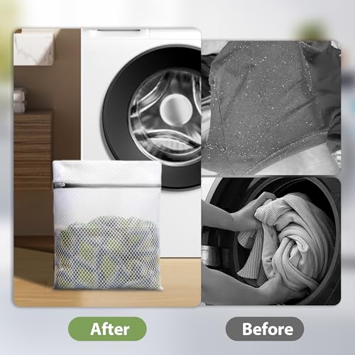 3Pcs Durable Honeycomb Mesh Laundry Bags for Delicates 12 x 16 Inches