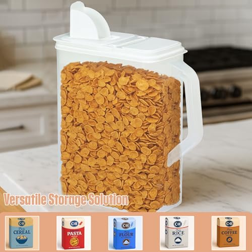 Buddeez Bulk Food Storage Container 8 Quart All Purpose Clear (White Lid)