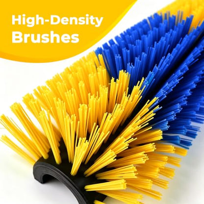 2PCS Horse Scratcher Goat Brush Post, Livestock Scratching Brushes - color: Yellow