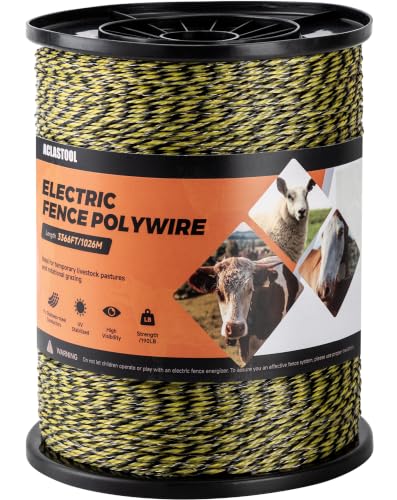 Electric Fence Wire, 3366ft 1026m, Upgraded 9 Stainless Steel Strands for Reliable Conductivity and Rust Resistance, UV Resistant - size: 3366 Feet/1026 Meters