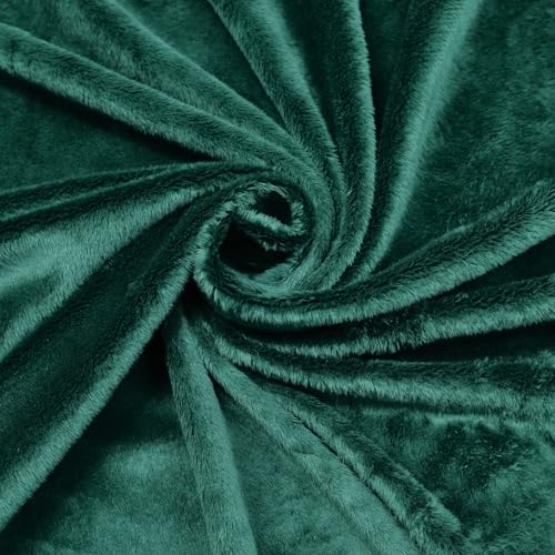 Surf turtle Dark Green Super Soft Minky Fabric by The Yard, 36"x60" - color: Dark Green