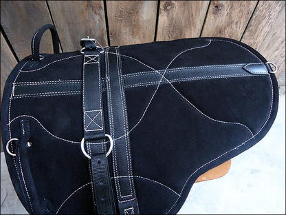 HILASON Bareback Treeless Saddle Pad Black 27" X 22"