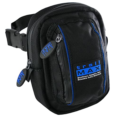 TrailMax 500 Series Insulated & Padded Front Pocket Saddlebag for Trail Riding; Cellphone Saddle Front Pocket; Trail Riding Cellphone Bag; - color: Black with Green Piping