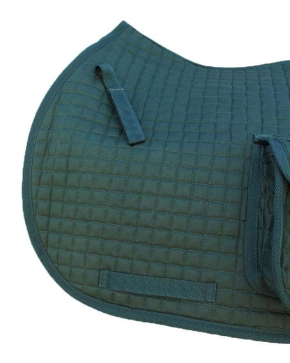 CHALLENGER Horse Quilted English All-Purpose Trail Saddle Pad Hunter Green w/Pockets 7286