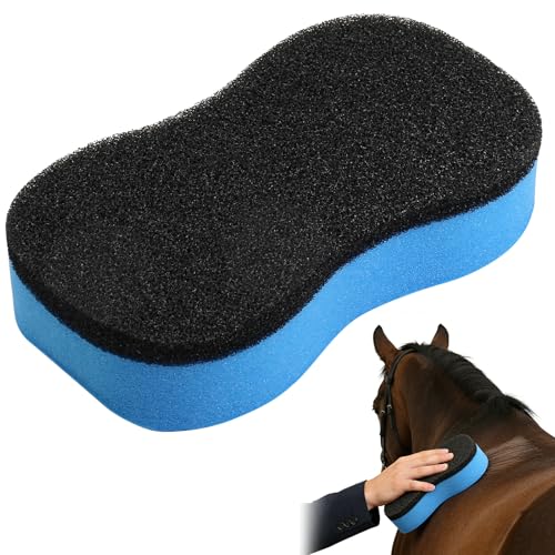 Horse Groomer Shower Sponge Grooming Tool for Cleaning and Massage,Reusable Versatility Brush Scrubber for Body Hair,1 Pack