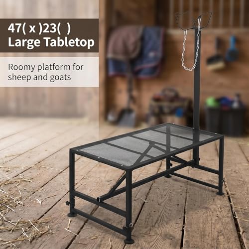 Goat Sheep Stand Livestock Livestock Goat Milker Cow Halter Farm Stand Supplies Cows Sheepskin Cow Accessories Show Goat Supplies 47x23in Tabletop 500 lbs