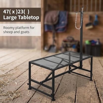 Goat Sheep Stand Livestock Livestock Goat Milker Cow Halter Farm Stand Supplies Cows Sheepskin Cow Accessories Show Goat Supplies 47x23in Tabletop 500 lbs