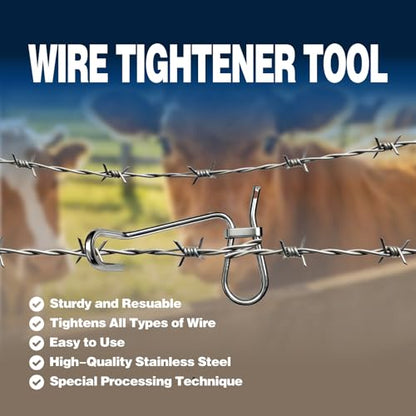 Fence Wire Tightener, 30 PCS Fence Tensioner add Anti-Deformation Module - color: 30PCS Clips