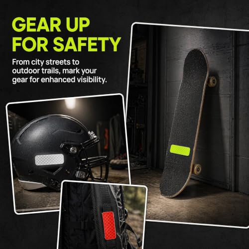 Reflective Stickers, 36PCS High Visibility Safety Reflective Tape Waterproof Self-Adhesive, Reflector Strips for Car Truck Trailer Bike Motorcycle Mailbox Helmet (1.18 x 3.15 Inch)