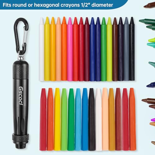 Aluminum Lumber Crayon Holder, 1/2 in Crayons, Black 1 Pack - color: Black