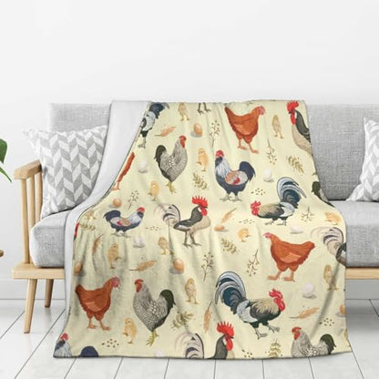 Chicken Blanket 80"x60" Chickens Stuff Chicken Gifts for Kids Girls - color: Chicken, size: 80"x60"