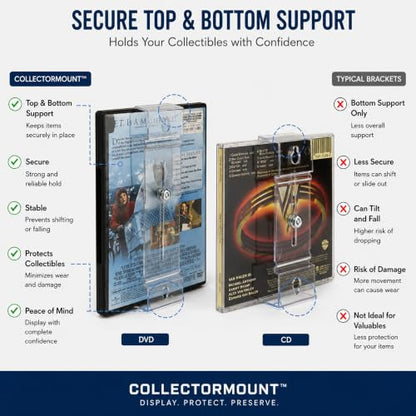 CollectorMount™ DVD & Video Game Display Wall Mount & Shelf Stand, 5 Pack - size: 5 Pack