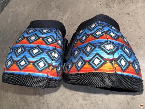 HILASON Sml Horse No Turn Training Protective Shock Absorbing Bell Boots Black/Blue