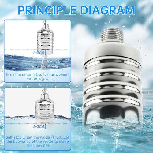 Float Valve Automatic Water Level Control Water Float Valve 1/2 to 3/4in | 304 Stainless Steel Water Float Valve for Water Tank, Livestock Trough - style: Style 5
