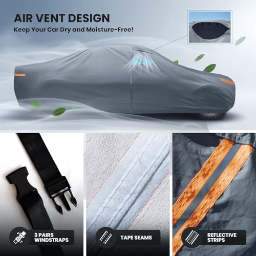 Waterproof Lexus RC(2014-2026) Car Cover with Breathable Vents, [Upgrade] Premium Covers with Cotton Liner and Zipper Door, Sun Rain Snow Dust Uv Protection.(Gift with Towel) - color: Lexus, size: Custom Fit Lexus RC+Towel+Bag