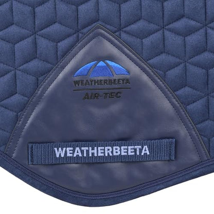 WeatherBeeta Suede Elite Air-Tec Jump Shaped Saddle Pad - color: Navy, size: L