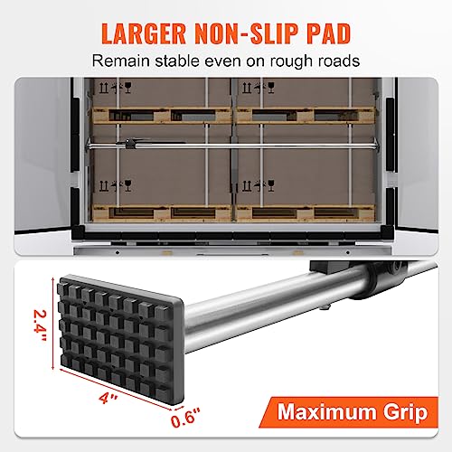 VEVOR Cargo Bar, Cargo Bar Adjustable from 89" to 104", Heavy-Duty Steel Cargo Stabilizer Bar with 309 lbs Capacity, Truck Bed Load Bar for Truck Bed, Trailer, Semi Trailer (4 pcs) - size: 89"-104", style: 4 PACKS