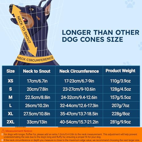 Soft Dog Cone Collar for Large Dogs After Surgery Adjustable - color: Blue, size: S (Neck Girth:9.1-10.7in)