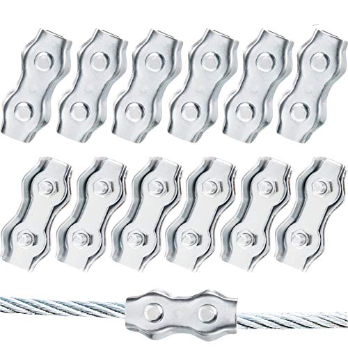 Maitys Poly Rope Connector Wires Splicer Galvanized Steel Connector for Electric Fences (12)
