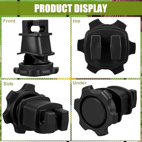 Frienda 100 Pcs Electric Fence Wire Insulators, Screw Round Post, Black - color: Black