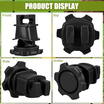Frienda 100 Pcs Electric Fence Wire Insulators, Screw Round Post, Black - color: Black