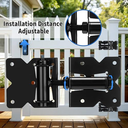Self Closing Gate Hinges and Latch Kits for Vinyl/Wooden Fence Gates