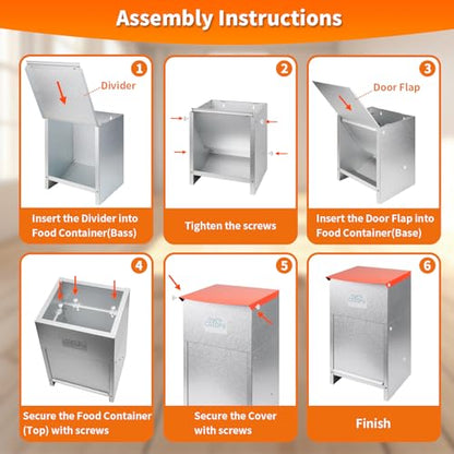Automatic Gravity Fed Dog Feeder Bowls Pet Food Dispenser 25lbs - color: Deep Orange(Kettle)
