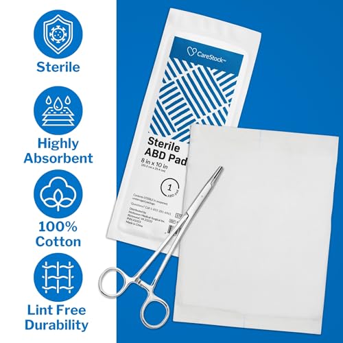 CareStock Abdominal Pads 48- Sterile ABD Pads, 8 x 10 in, 48 Pack, 24 ct - size: 48 Count