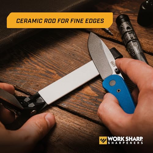Work Sharp Folding Field Sharpener for Knives and Tools - Compact Portable Knife Edge Maintenance Gear For Tradesmen Craftsmen & Outdoor Professionals