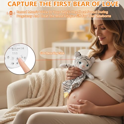 BEREST Baby Sound Sleep Soother- White Noise and Lullaby Infant Sleeping Aid with Cry Sensor at Nap Time Routine, Awesome Babies Gift Portable Plush Toddler Snuggle Toy, Infant Blanket (Milky White) - color: Milky White