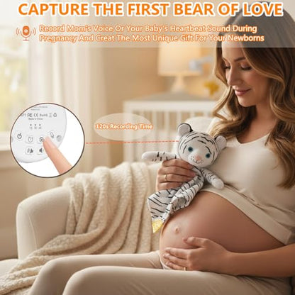BEREST Baby Sound Sleep Soother- White Noise and Lullaby Infant Sleeping Aid with Cry Sensor at Nap Time Routine, Awesome Babies Gift Portable Plush Toddler Snuggle Toy, Infant Blanket (Milky White) - color: Milky White