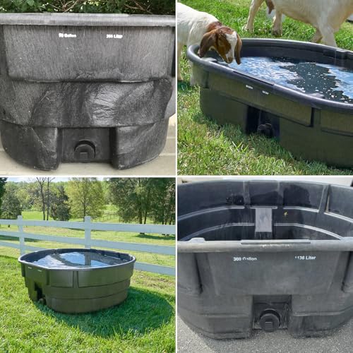 2Pcs Stock Tank Drain Plug Kit Compatible with Rubbermaid Water Trough 100 50 70 150 300 Gallon Stock Tank,Water Trough Drain Plug Kit for Rubbermaid FG424288BLA/FG424400BLA/FG424500BLA/FG424700BLA