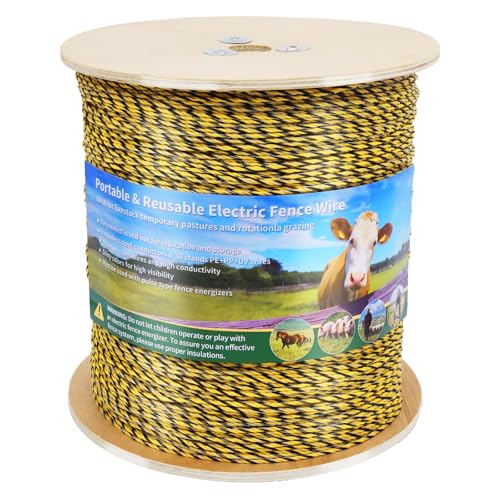 5500ft Electric Fence Wire, 9-Strand Stainless Steel, 1/8" Diameter - size: 5500 Feet