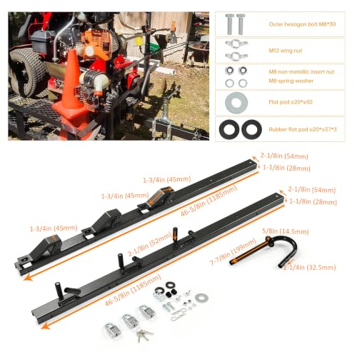 ECOTRIC 3 Place Weedeater Rack Carrier Mount On Landscape Truck Trailer - color: 3 Locking Positions